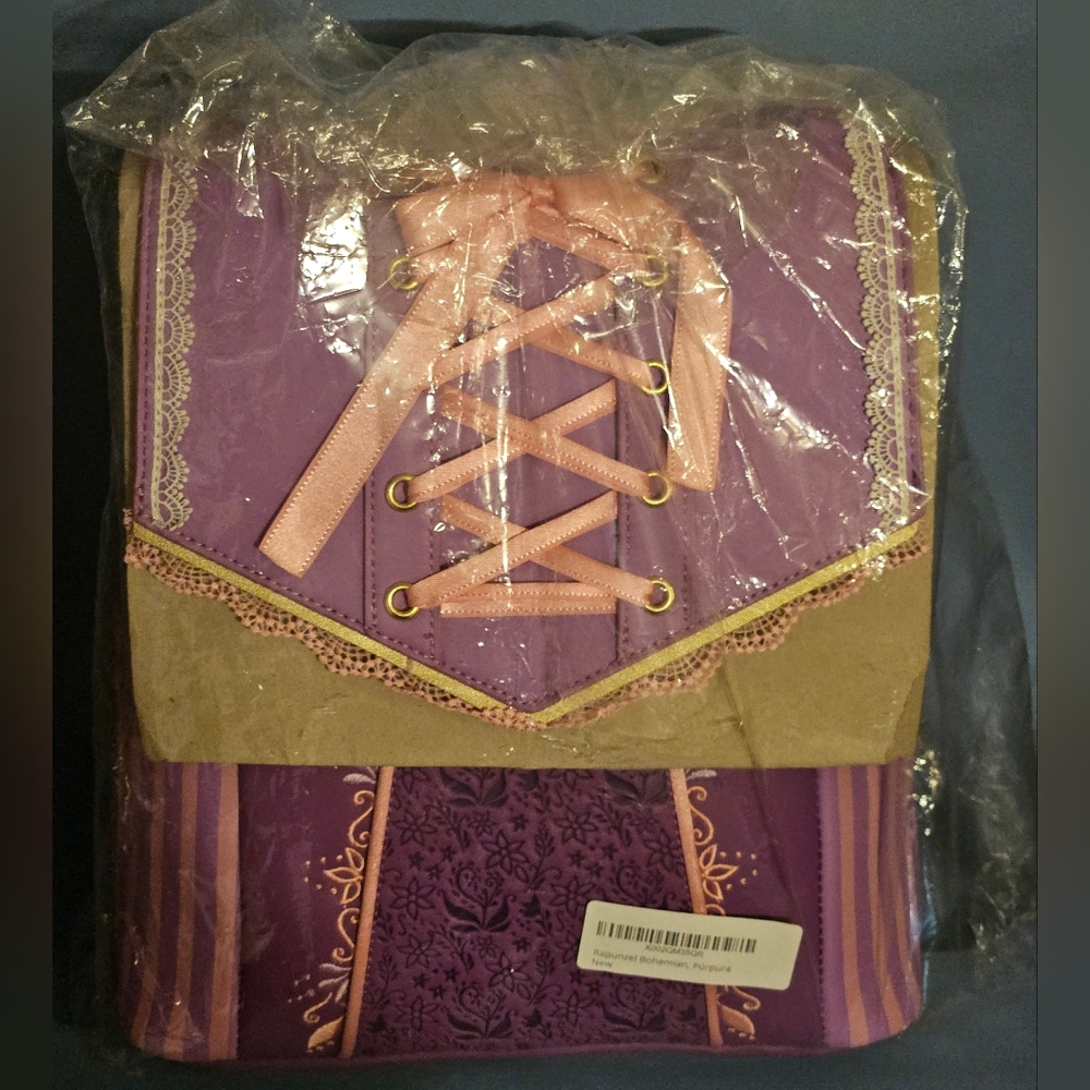 Rare Loungefly Disney Tangled Rapunzel Cosplay Mini Backpack